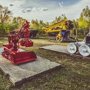 Exposition von Robotern und Technologie Liquidatoren